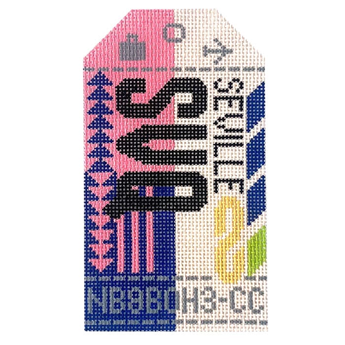 Seville SVQ Retro Travel Tag
