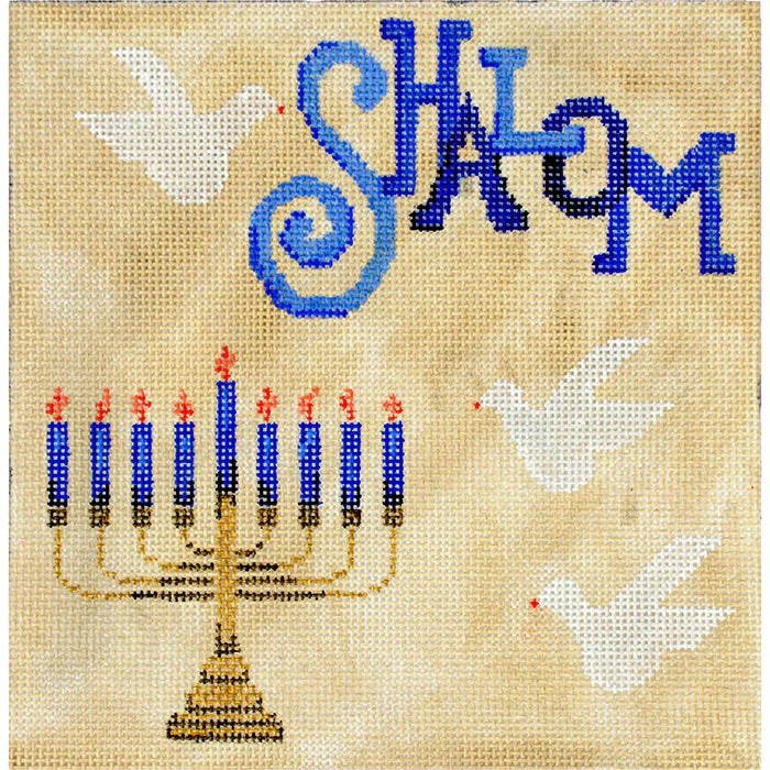 Shalom, Doves, & Menorah