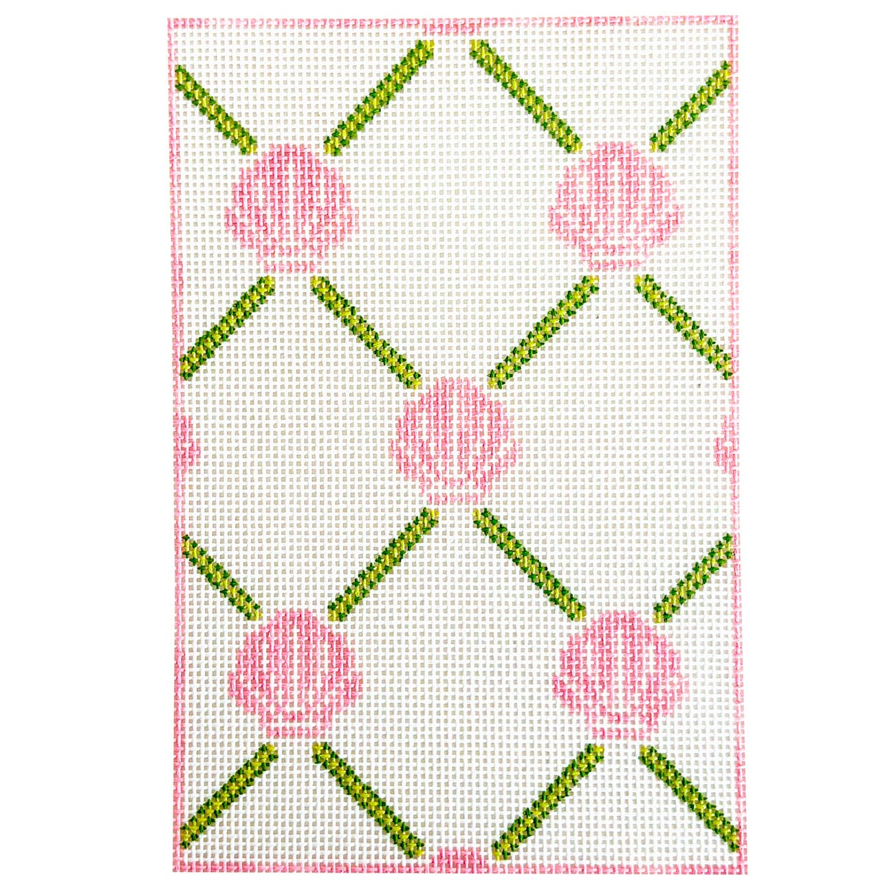 Shell Eyeglass Case, Pink/Green Lattice