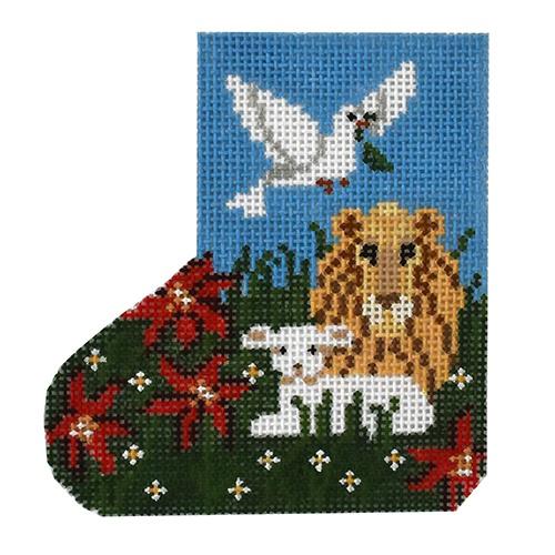 Lion and Lamb Mini Skate Ornament