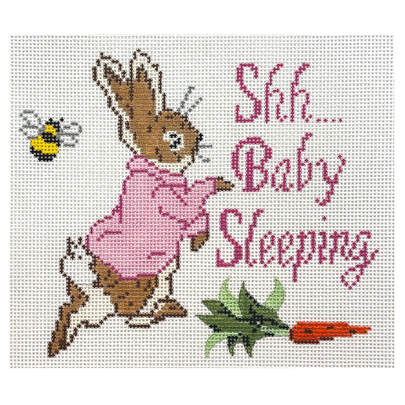 Shhh Baby Sleeping with Bunny - Pink