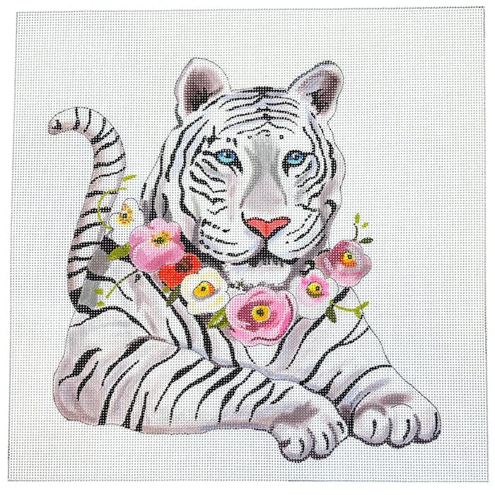 Siberian Tiger with Floral Collar