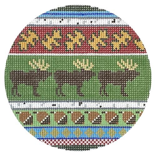 Moose and Acorns Ornament