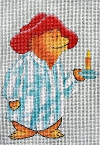 Paddington in PJs with Candle
