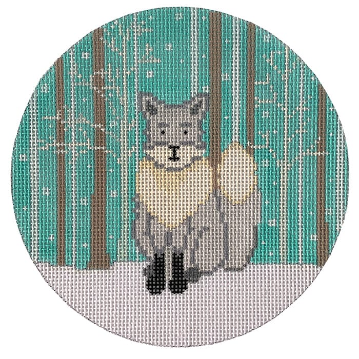 Silver Snow Fox Round