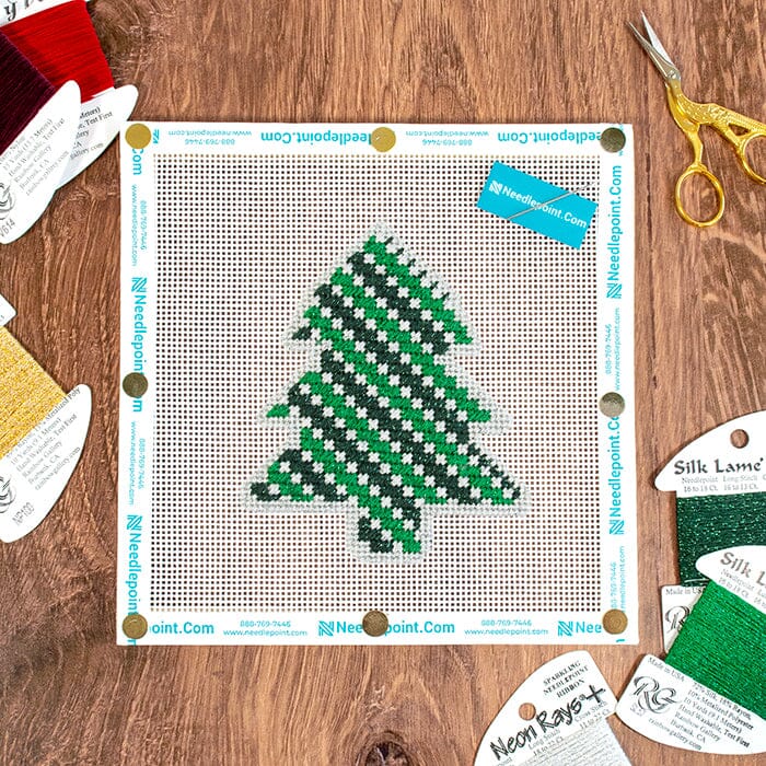 Simple Trees - Green Diagonal Striped Tree Kit - Image 2