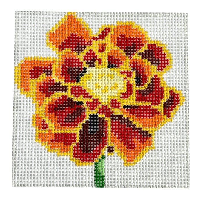 Simply Flowers 4" Mahogany Marigold Coaster