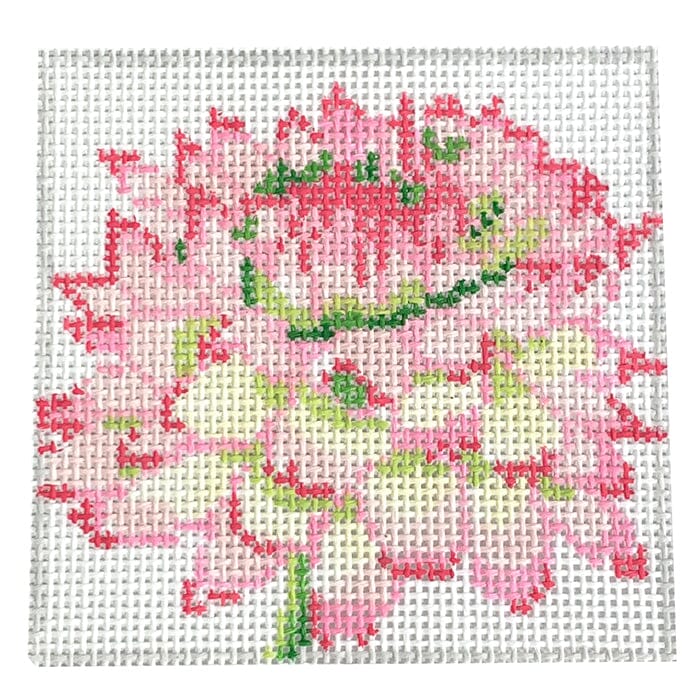 Simply Flowers 4" Pink / Green Mum Coaster