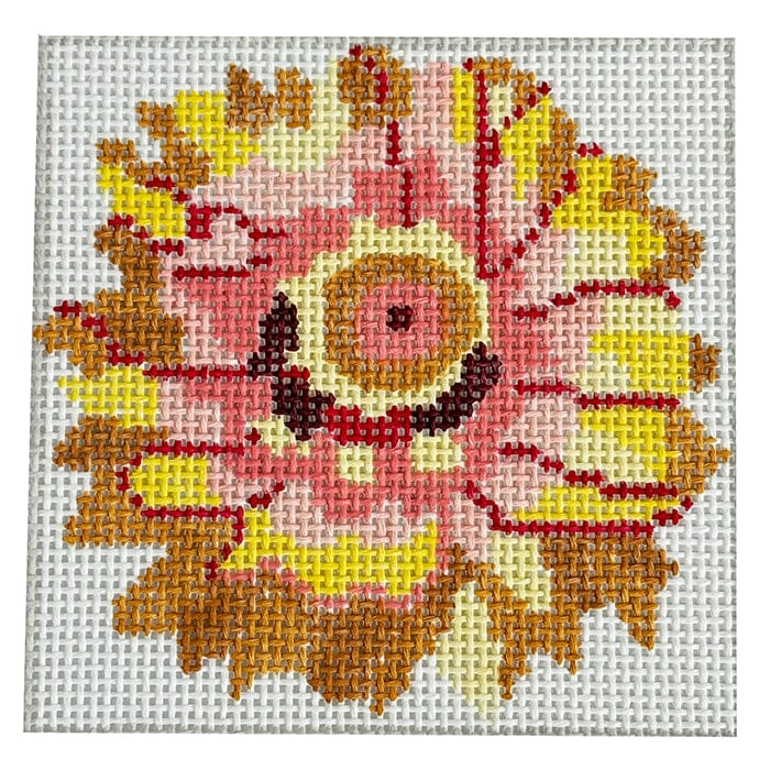 Simply Flowers 4" Summer Day Zinnia Coaster