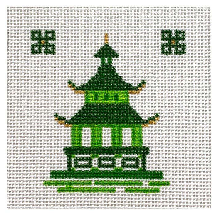 Single Pagoda Coaster #1 - Lime ps