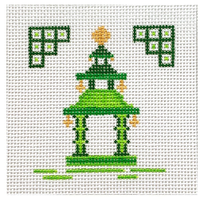 Single Pagoda Coaster #2 - Lime ps