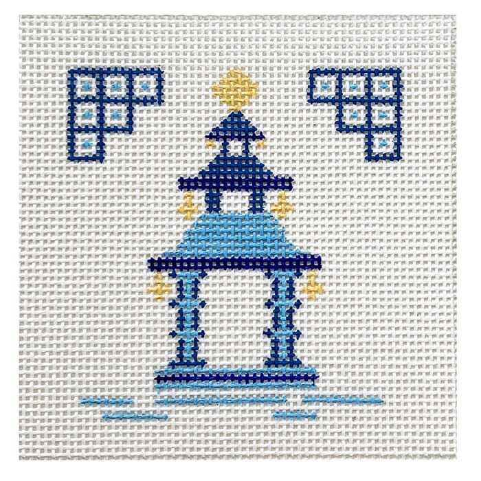 Single Pagoda Coaster #3 - Blue ps
