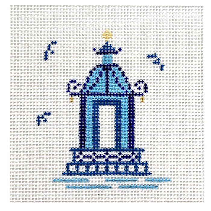 Single Pagoda Coaster #4 - Blue ps