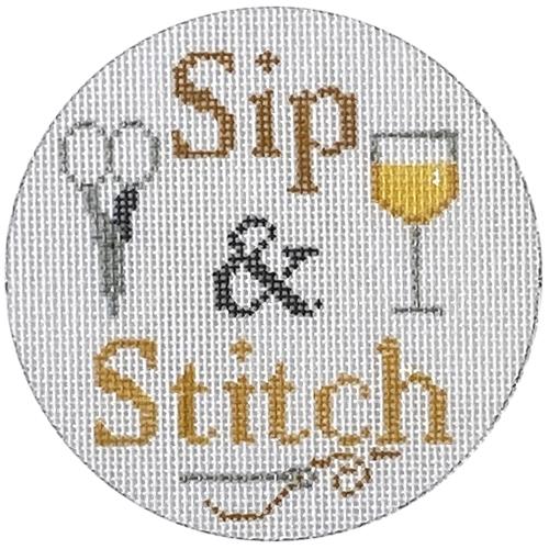Sip & Stitch Round - White Wine