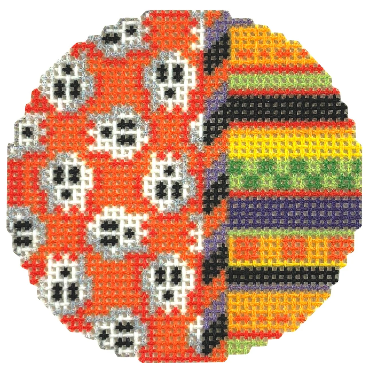 Skulls/Stripes Round