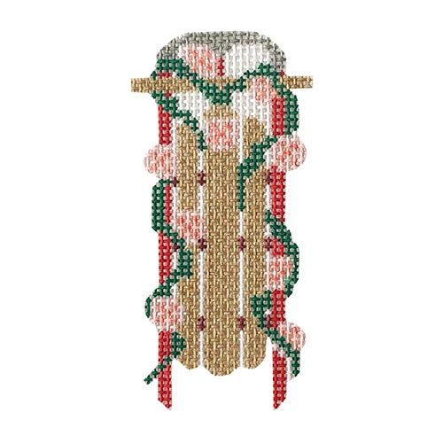 Sled with Sand Dollar Garland