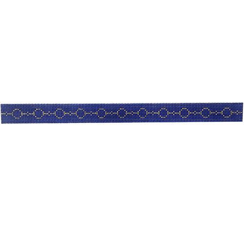 Slim Cuff - Gold Circles on Cobalt