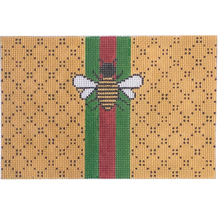 Small Flat Bee and Stripes - Beige/Tan