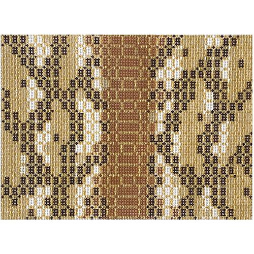 Snakeskin Mini Clutch - Brown