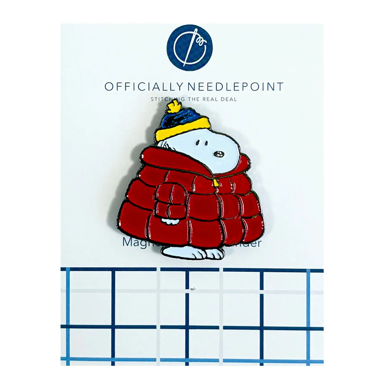 Snoopy Red Puffer Coat Needle Minder