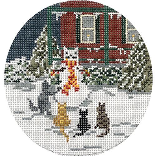 Snow Cat Party Round