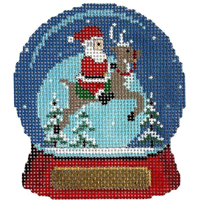 Snow Globe, Santa Riding Reindeer