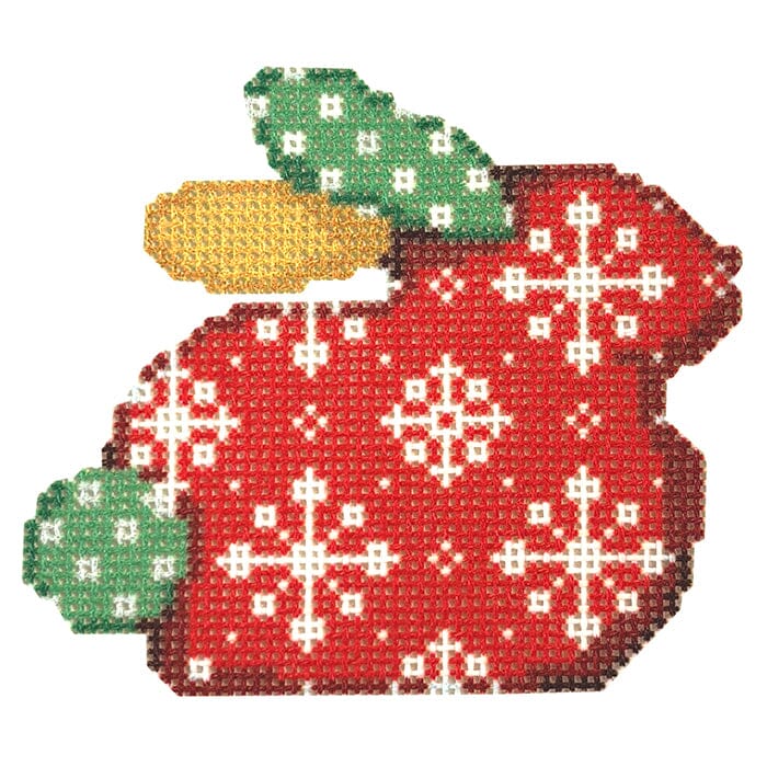 Snowflakes on Red Bunny