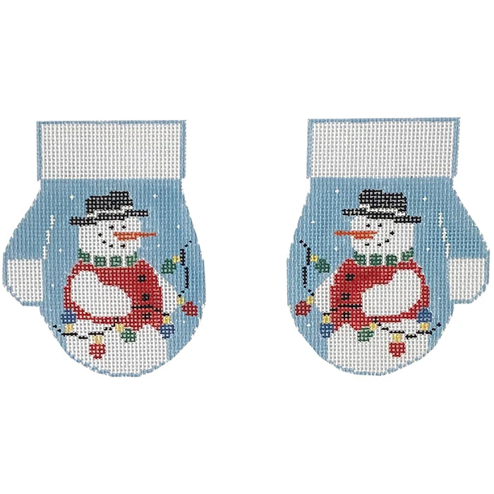 Snowman December Mittens with Stitch Guide