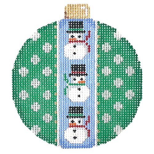 Snowman/Dots Ball Ornament