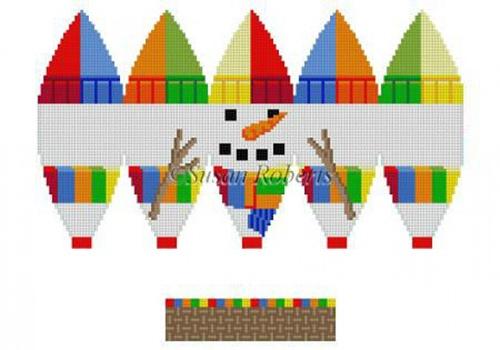 Snowman Face 3D Hot Air Balloon