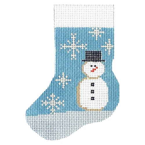 Snowman Mini Stocking 13 mesh