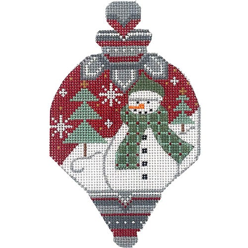 Snowman Ornament 4 - Ruby & Sage