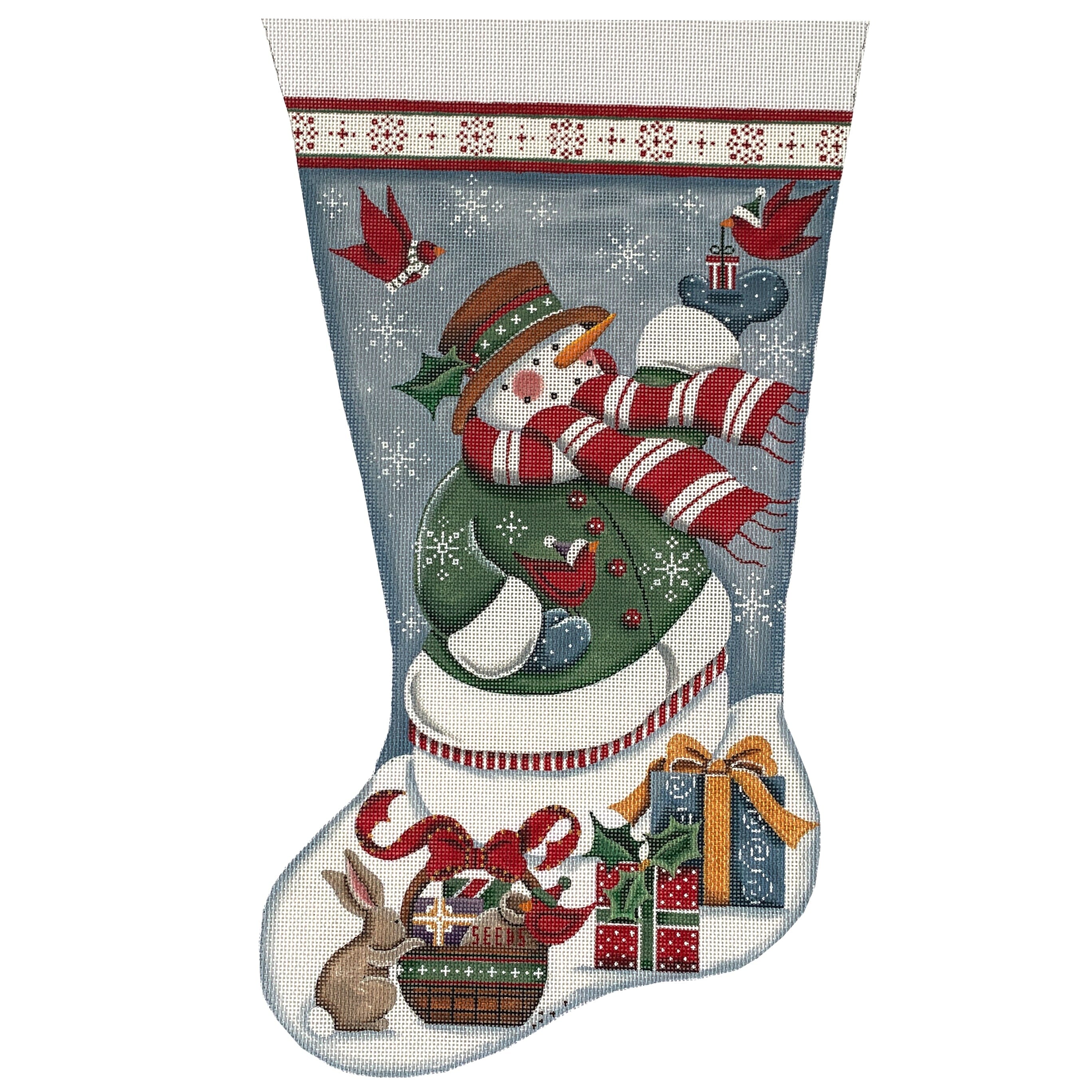 Snowman Presents Stocking on 13
