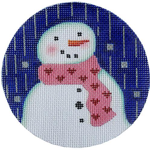 Snowman With a Heart - Pink Scarf