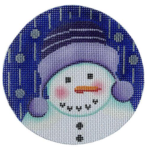 Snowman With a Heart - Purple Hat