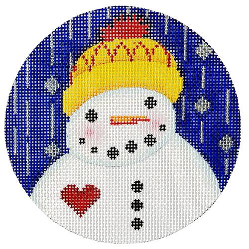 Snowman With a Heart - Yellow Hat