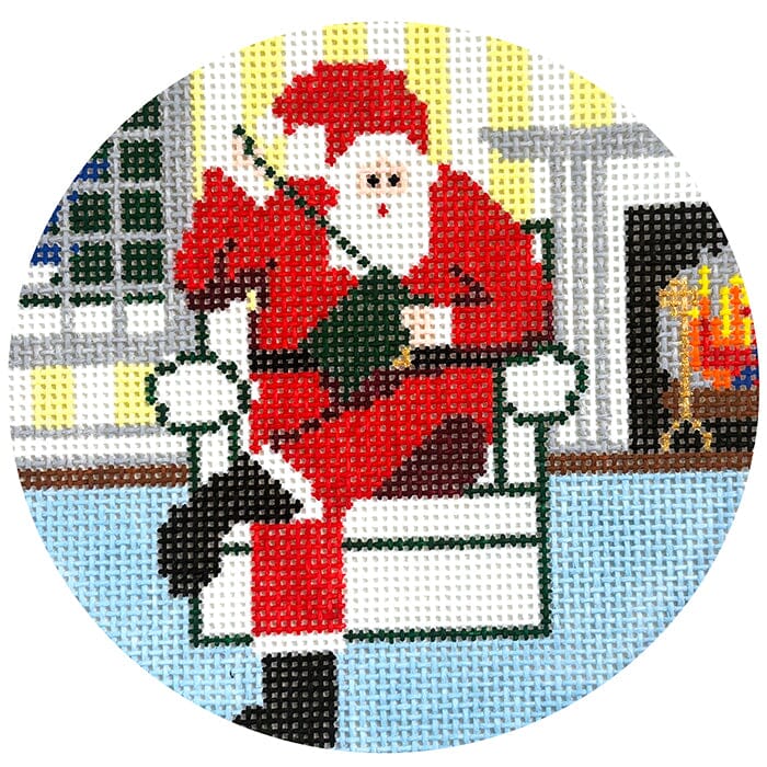 Sporty Santa - Needlepointing