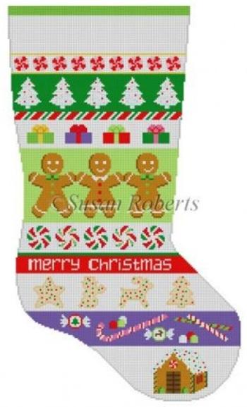 Christmas Goodies Stripe Stocking