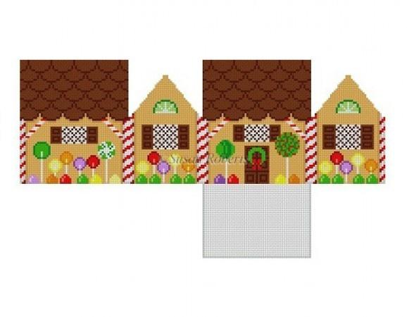 Chocolate Wafers and Lollipops, 3D Gingerbread House