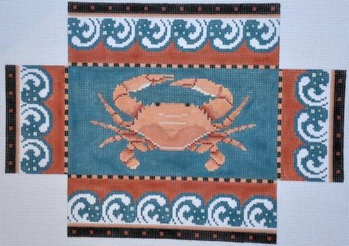 Crab with Wave Border Brick Cover
