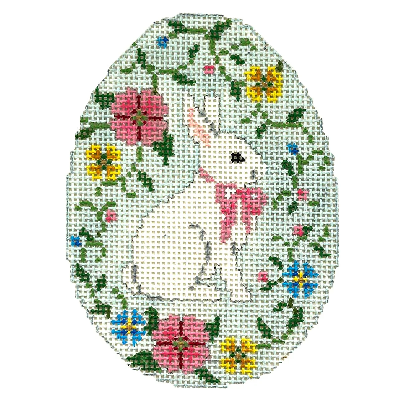 Bunny in Flower Vine, 4" Egg
