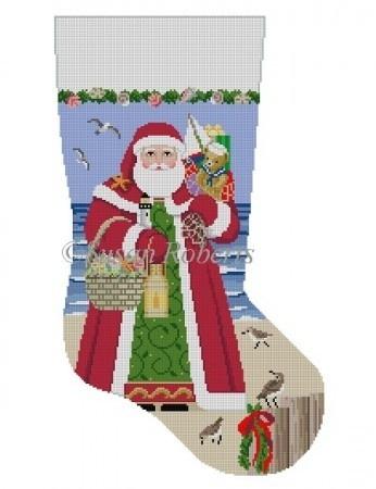 Nautical Santa Red, Stocking