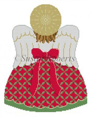 Red Star Angel Tree Topper Back