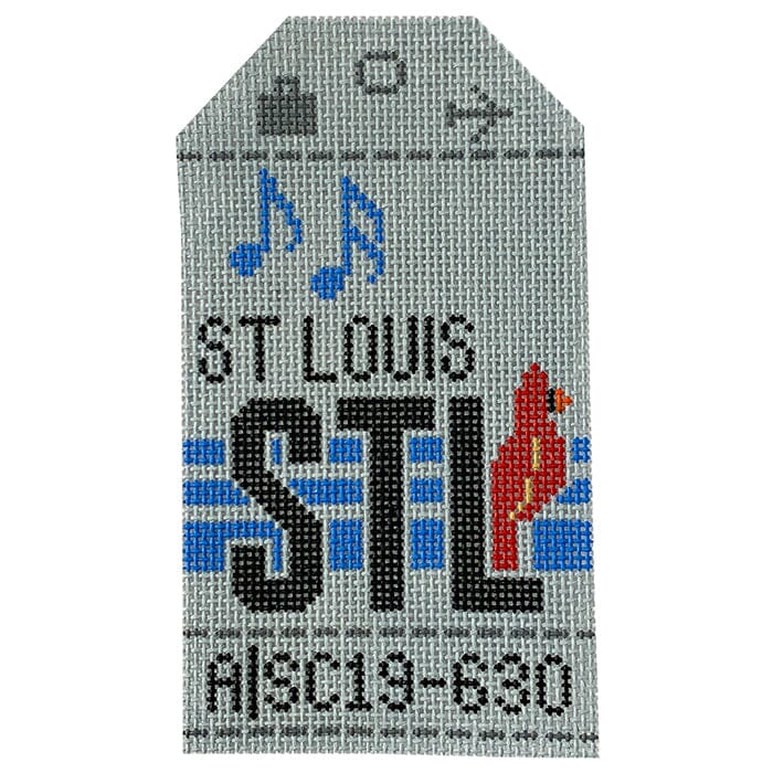 St Louis STL Retro Travel Tag