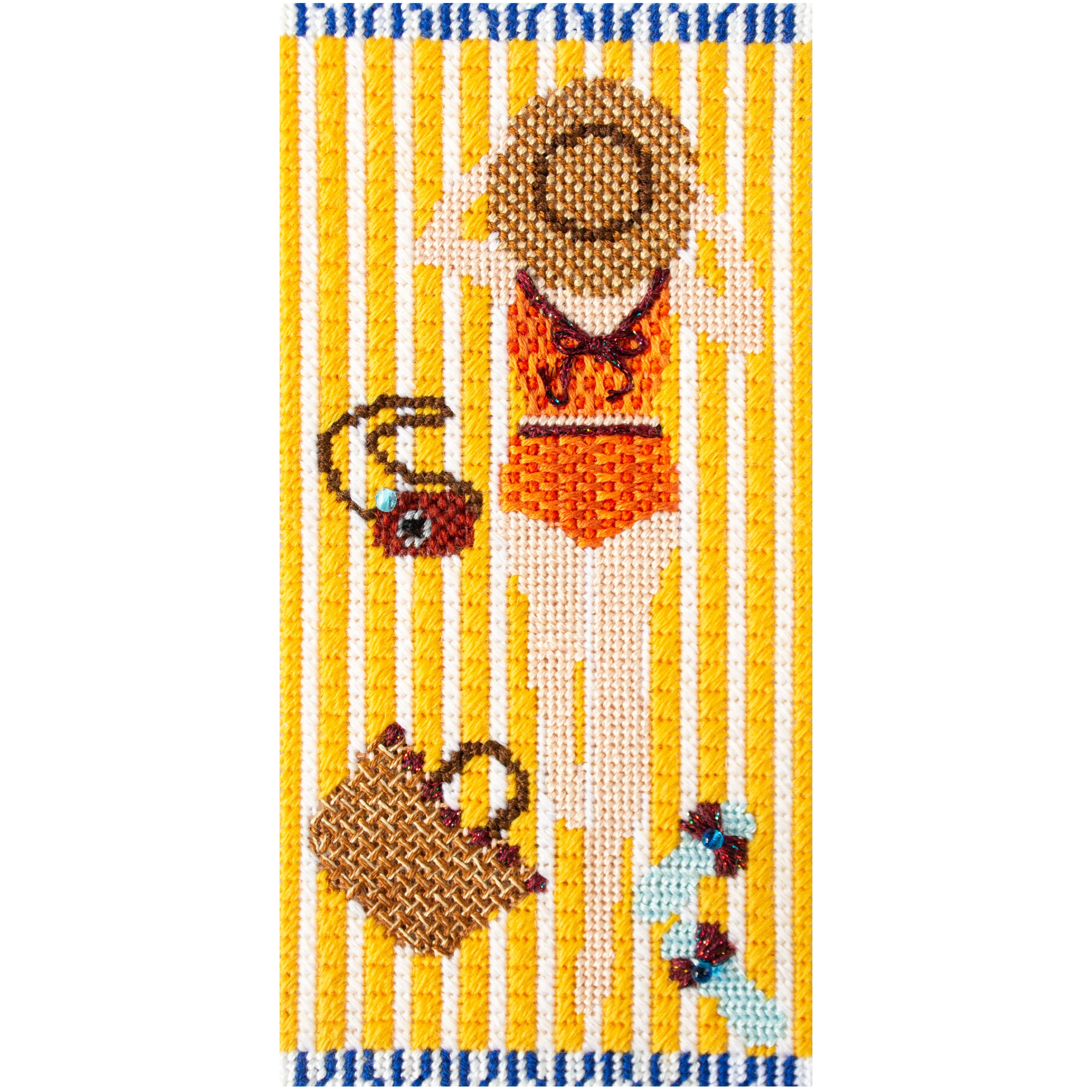 St. Tropez Sunbather Canvas with Stitch Guide