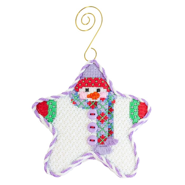 Star Shaped Snowman Argyle Scarf with Stitch Guide