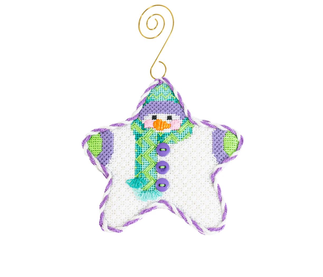Star Shaped Snowman Lime & Turquoise Chevron Scarf