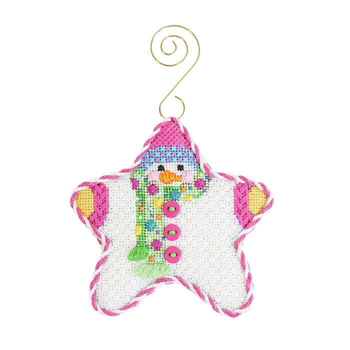 Star Shaped Snowman Multi Dot Scarf with Stitch Guide