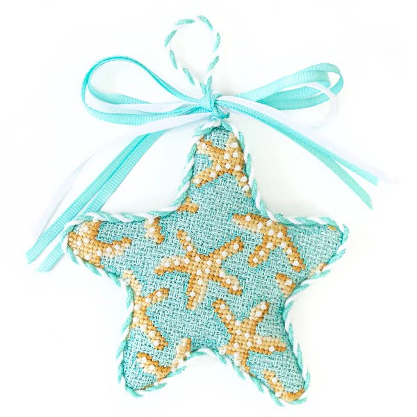 Starfish on Aqua Starfish Ornament Kit