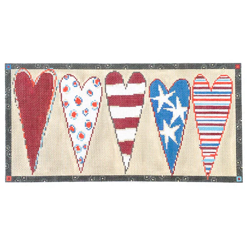 Stars and Stripes Heart Bolster